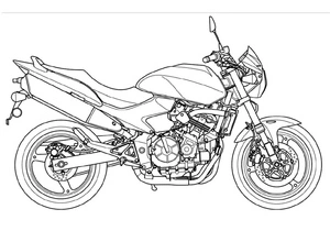Super Awesome Motorbike Coloring Page