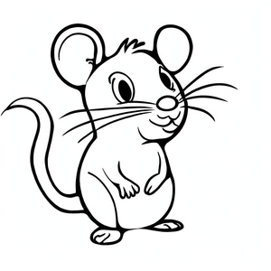 A Mouse Coloring Page
