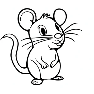 A Mouse Coloring Page Coloring Page