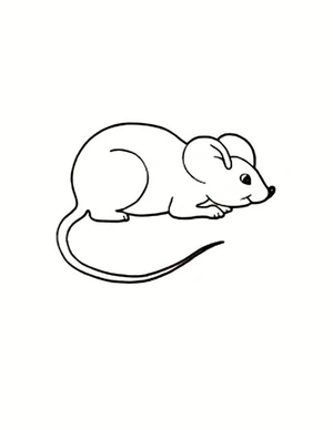 Tiny Rodent Coloring Page