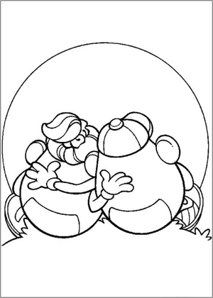 Mrs. and Mr. Potato Head Coloring Page