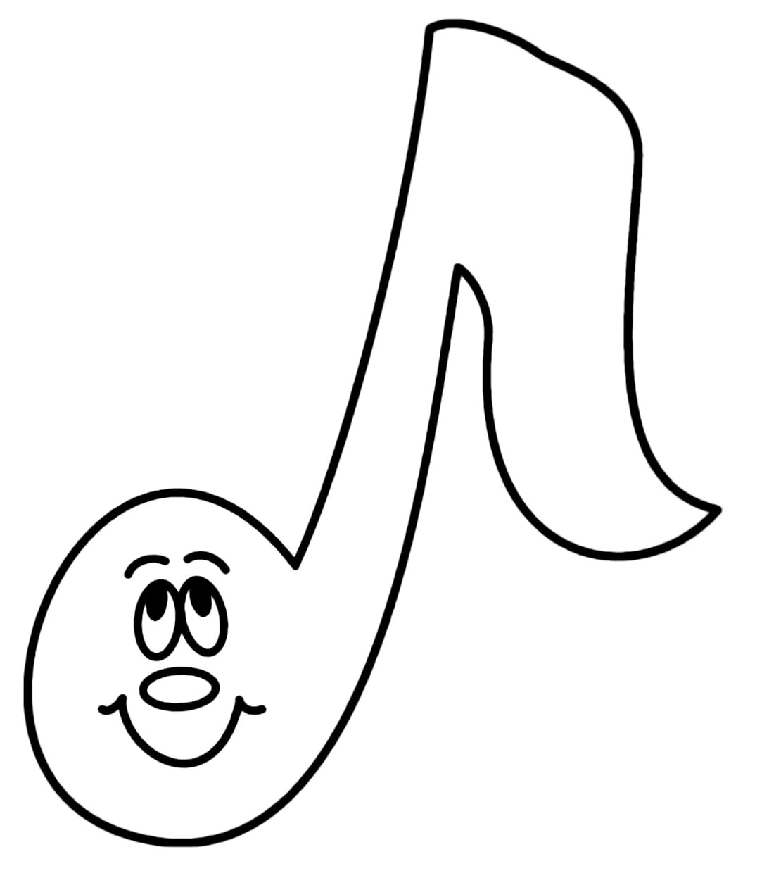 Charming Music Note Coloring Page