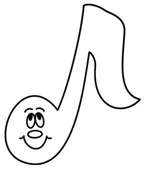 Charming Music Note Coloring Page