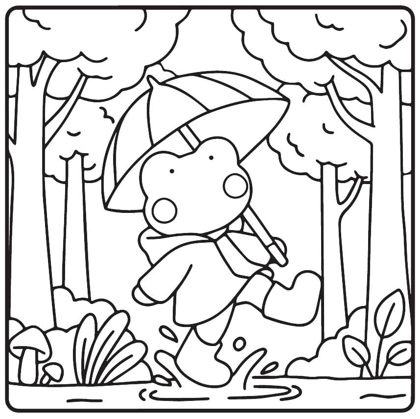 Free Printable My Fuzzy Friends Coloring Page Coloring Page