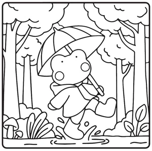 Free Printable My Fuzzy Friends Coloring Page Coloring Page