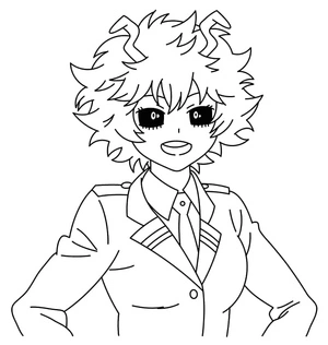 Ashido Mina from My Hero Academia Coloring Page