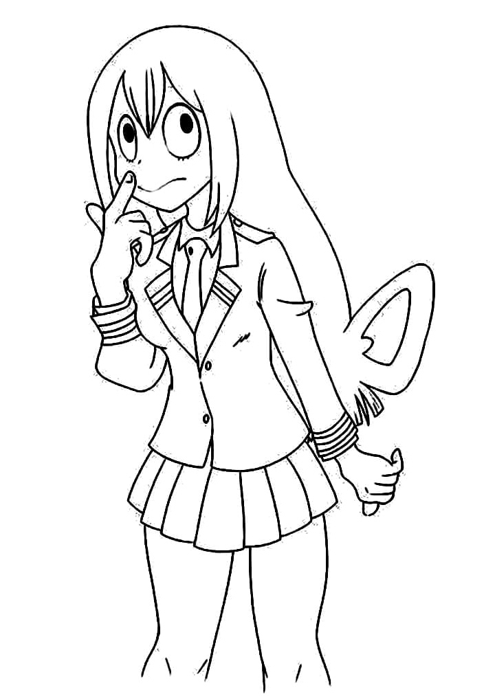 Asui Tsuyu Coloring Page