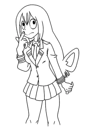 Asui Tsuyu Coloring Page