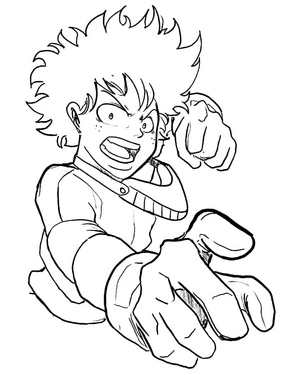 Midoriya the Magnificent Coloring Page