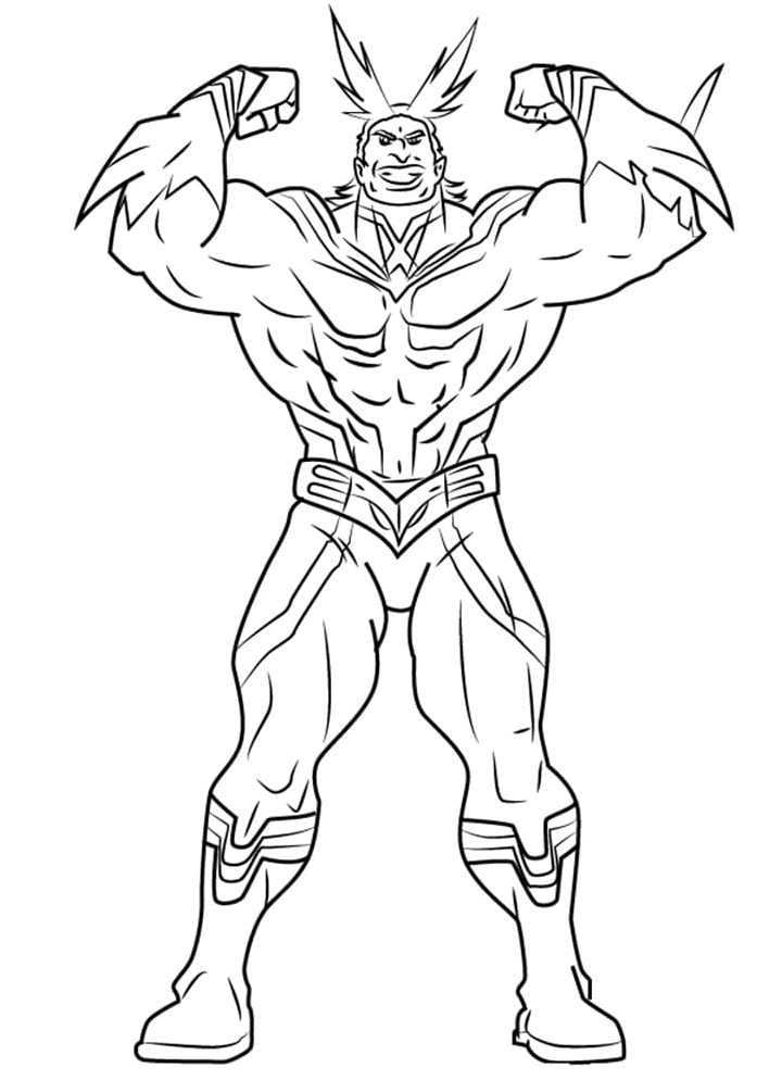 Mighty Hero Coloring Page
