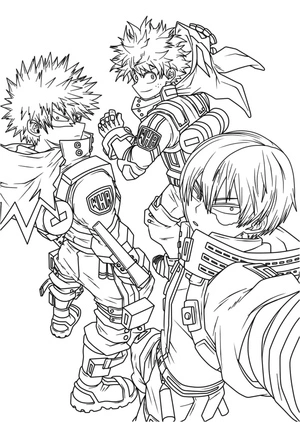 My Hero Academia Anime Coloring Page