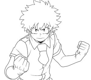 Printable Midoriya Coloring Page Coloring Page