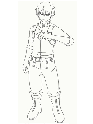 Todoroki from the My Hero Academia series