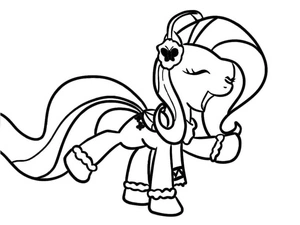 Fluttershy's Joyful Day Coloring Page