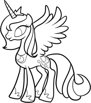 Luna, the Princess from My Little Pony Coloring Page