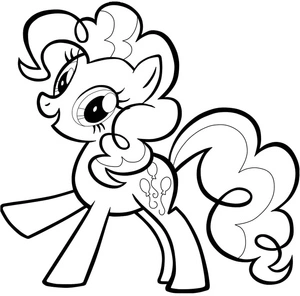 Pinkie Pie from My Little Pony in a Lovely Pink Theme Coloring Page