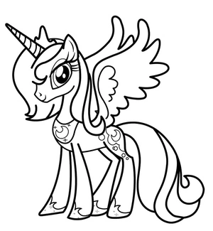 Princess Celestia - The Beautiful Princess Coloring Page