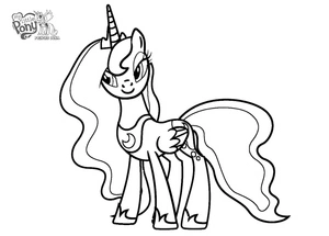 Princess Luna from My Little Pony: Friendship is Magic Coloring Page
