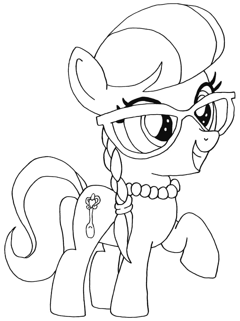 Silver Spoon from the show My Little Pony Coloring Page