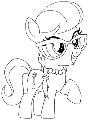 Silver Spoon from the show My Little Pony Coloring Page