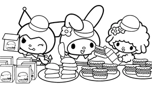 Burger Melody Coloring Page