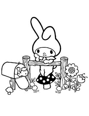 Melody and the Tori Bird Coloring Page
