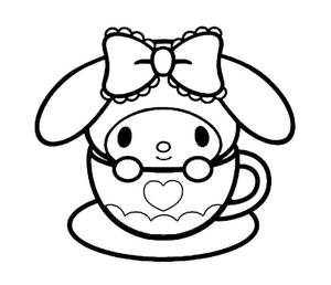 Printable My Melody Coloring Page Coloring Page