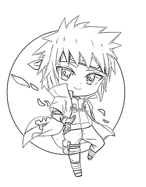 Adorable Minato Coloring Page