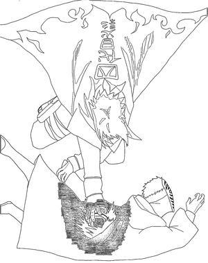 Minato against Tobi