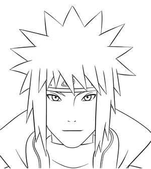 Minato's Face Coloring Page