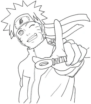 Exciting Naruto Character Face Coloring Page