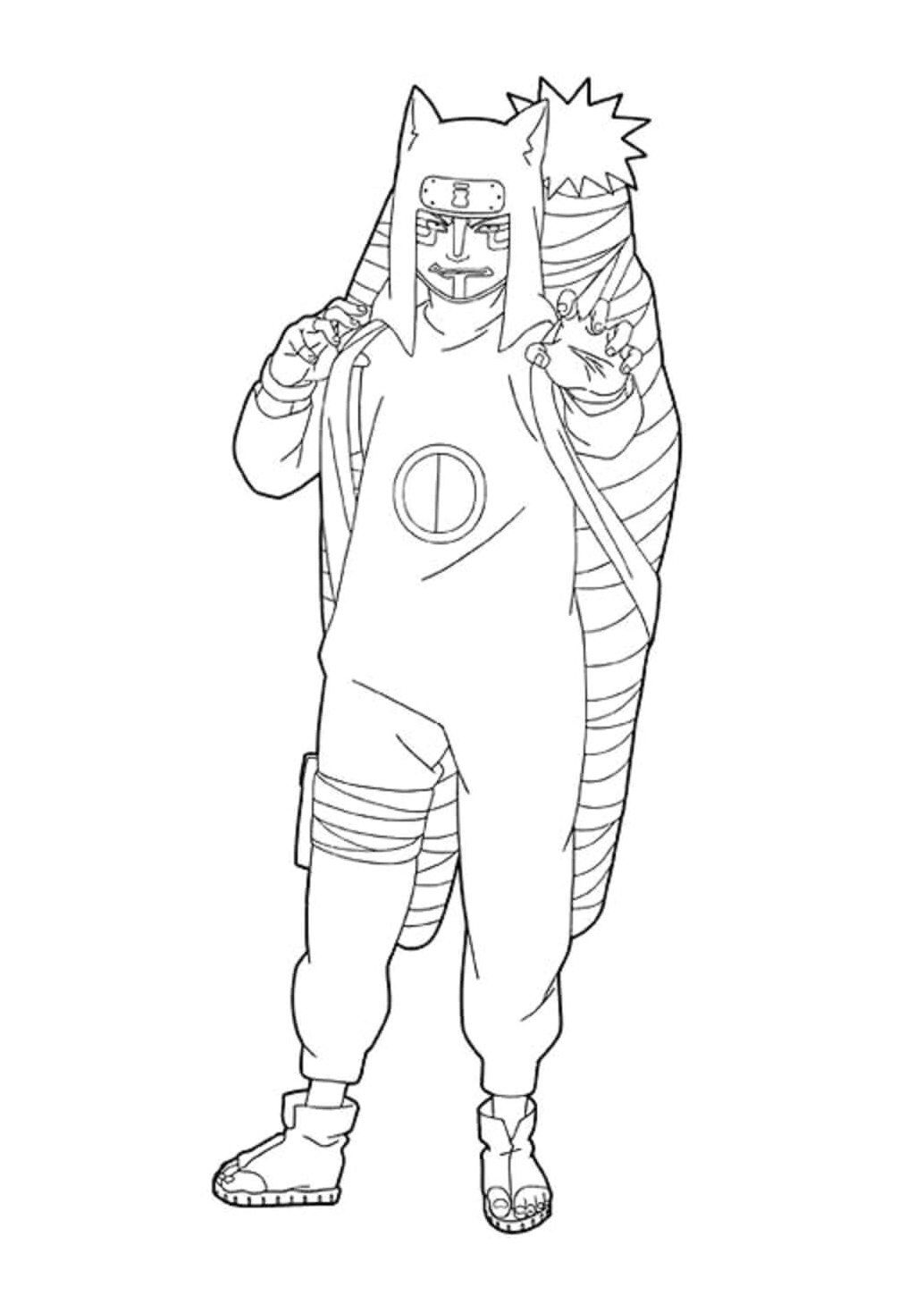 Kankuro from Naruto Coloring Page