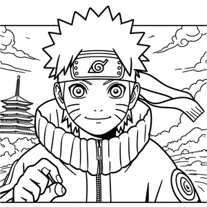 Naruto as a Child Coloring Page