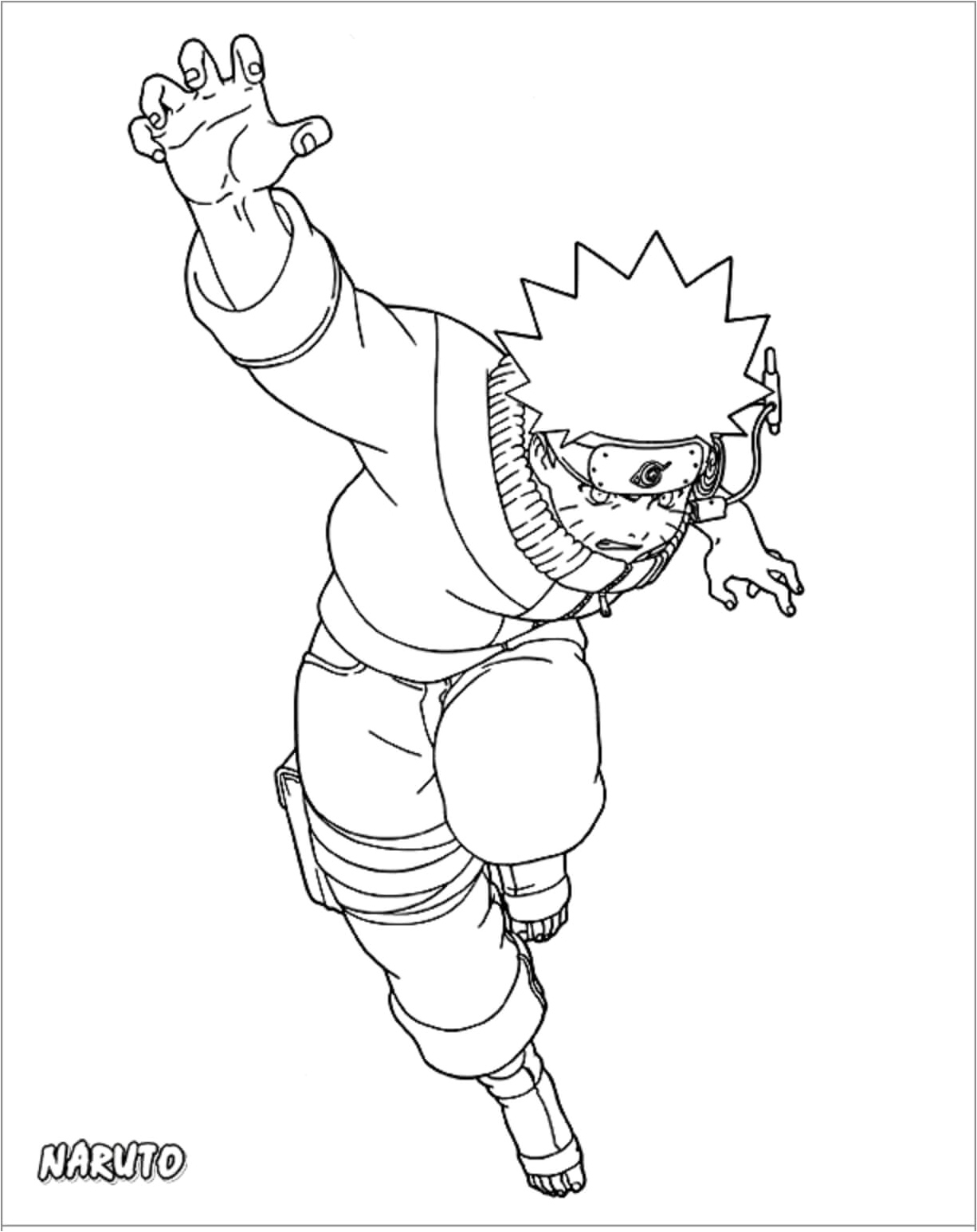Naruto in Action Coloring Page