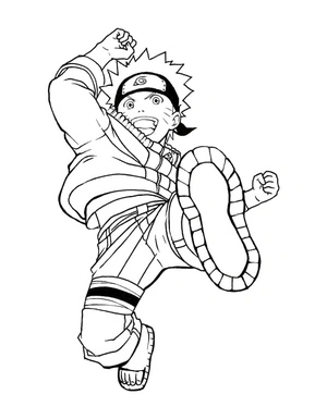Naruto Looking Cool Coloring Page