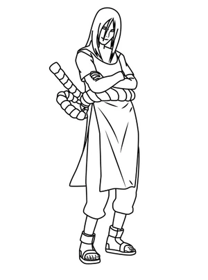 Orochimaru from the anime series Naruto Coloring Page