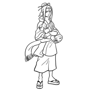 The character is Haku from the anime series Naruto.
