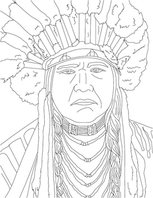 Dignified Native American Leader