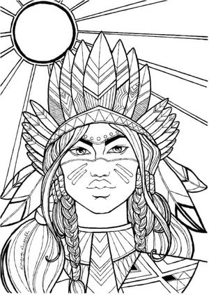 Indian Sunlit Floor Coloring Page