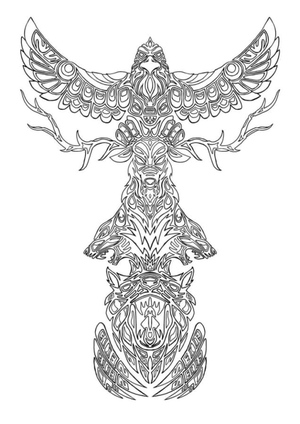 Majestic Native American Totem Pole