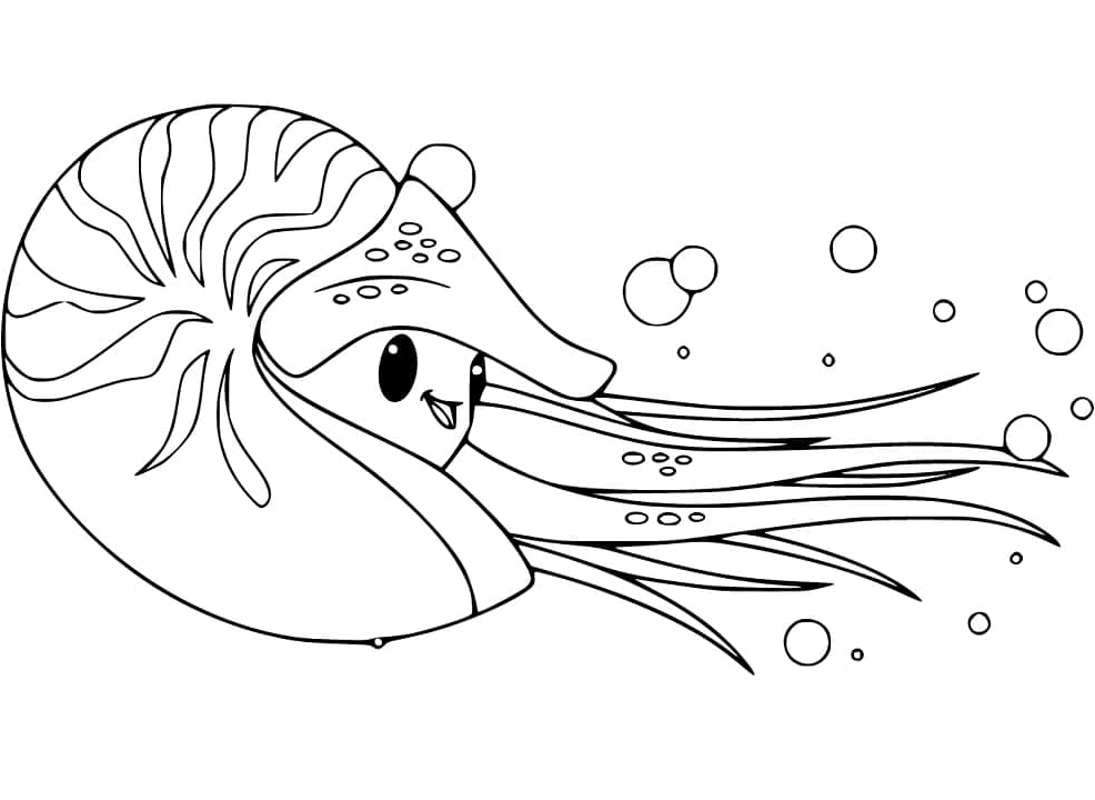 Adorable Seashell Pattern Coloring Page