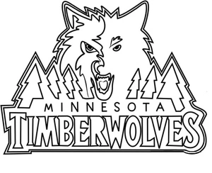 Minnesota Timberwolves NBA Logo Coloring Page