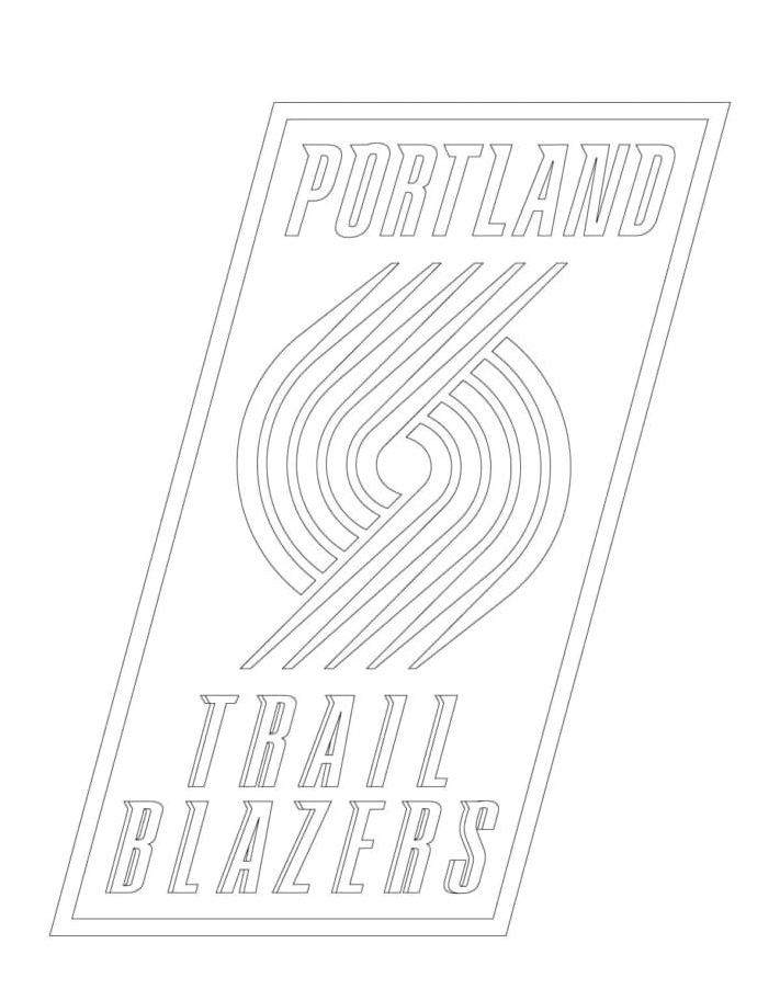 Portland Trail Blazers Logo Coloring Page