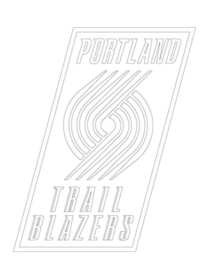 Portland Trail Blazers Logo Coloring Page