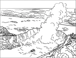 Niagara Falls, New York Coloring Page