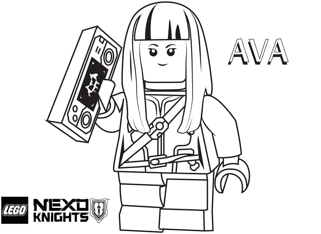 Ava from the Lego Nexo Knights - Coloring Page Coloring Page