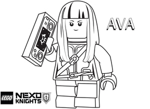 Ava from the Lego Nexo Knights - Coloring Page
