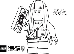 Ava from the Lego Nexo Knights - Coloring Page Coloring Page