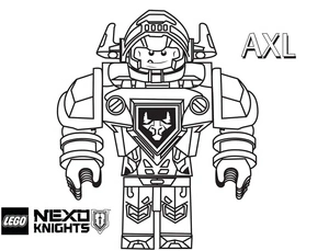 Axl from Lego Nexo Knights Coloring Page