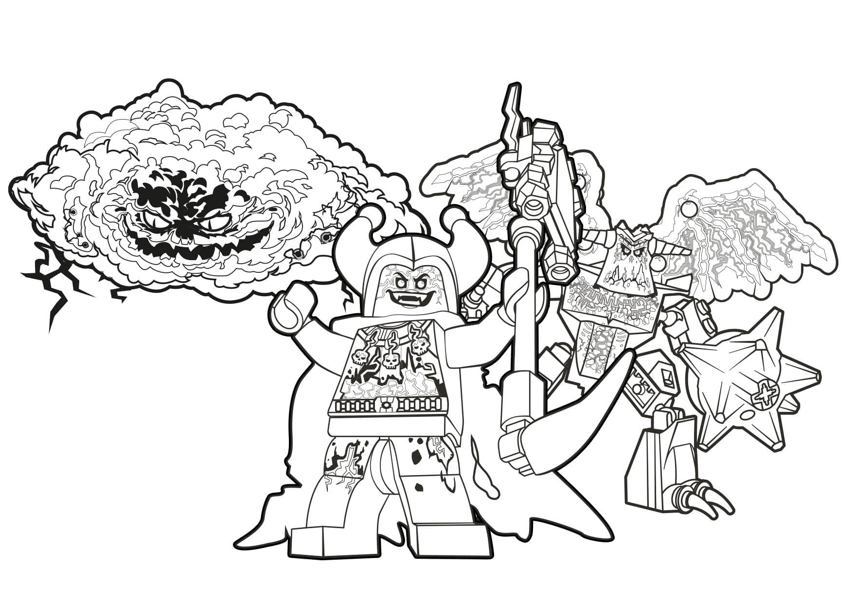 Evil Lego Nexo Knights Coloring Page